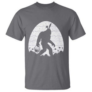 Funny Bigfot Easter T Shirt Sasquatch Rabbit Night Stroll Moon Egg TS14 Charcoal Print Your Wear