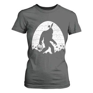 Funny Bigfot Easter T Shirt For Women Sasquatch Rabbit Night Stroll Moon Egg TS14 Dark Heather Print Your Wear