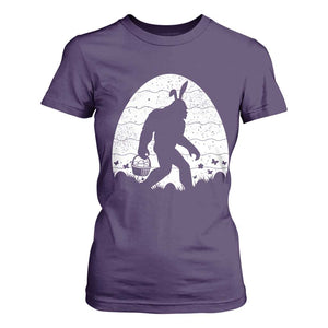 Funny Bigfot Easter T Shirt For Women Sasquatch Rabbit Night Stroll Moon Egg TS14 Purple Print Your Wear
