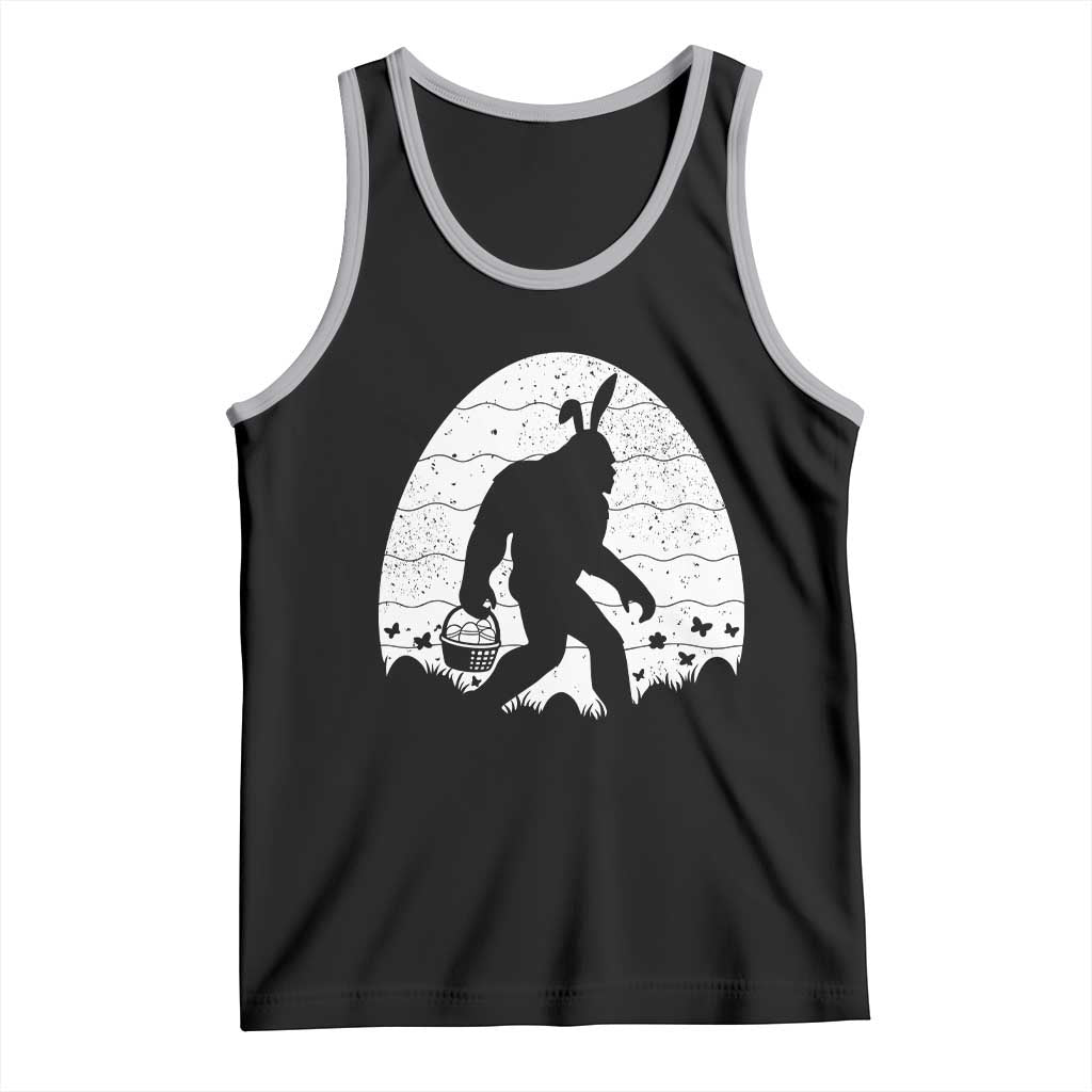 Funny Bigfot Easter Tank Top Sasquatch Rabbit Night Stroll Moon Egg TS14 Black Athletic Heather Print Your Wear