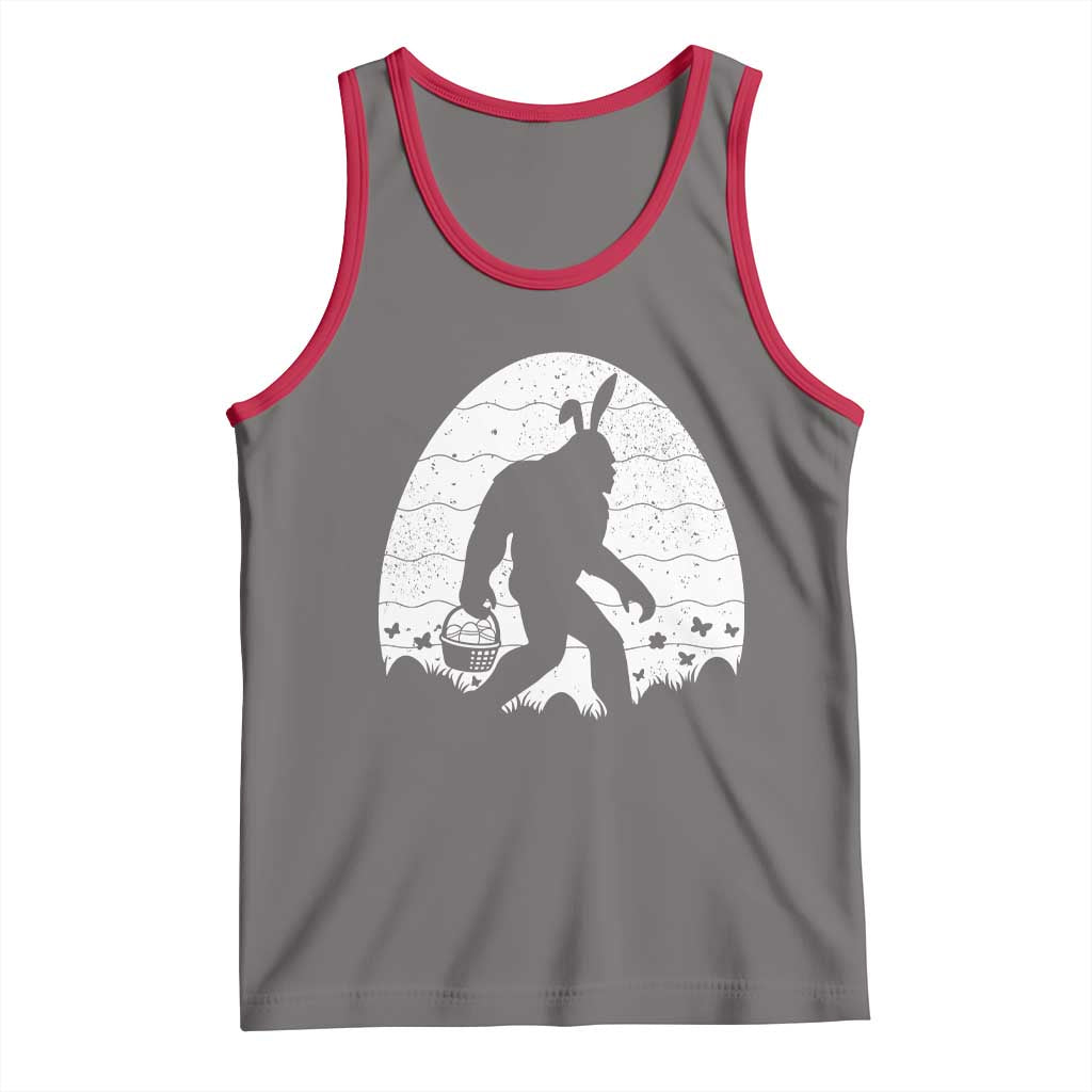 Funny Bigfot Easter Tank Top Sasquatch Rabbit Night Stroll Moon Egg TS14 Deep Heather Red Print Your Wear