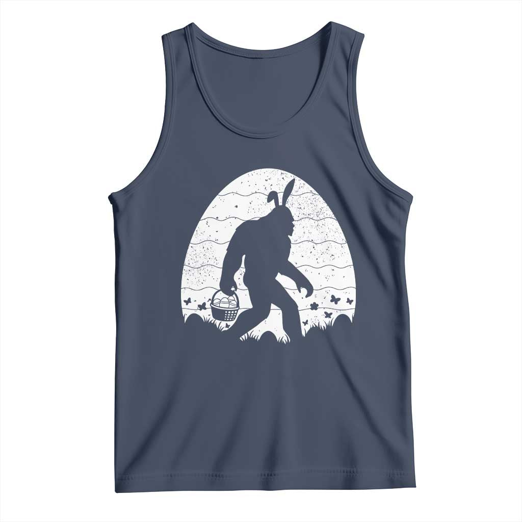 Funny Bigfot Easter Tank Top Sasquatch Rabbit Night Stroll Moon Egg TS14 Navy Print Your Wear