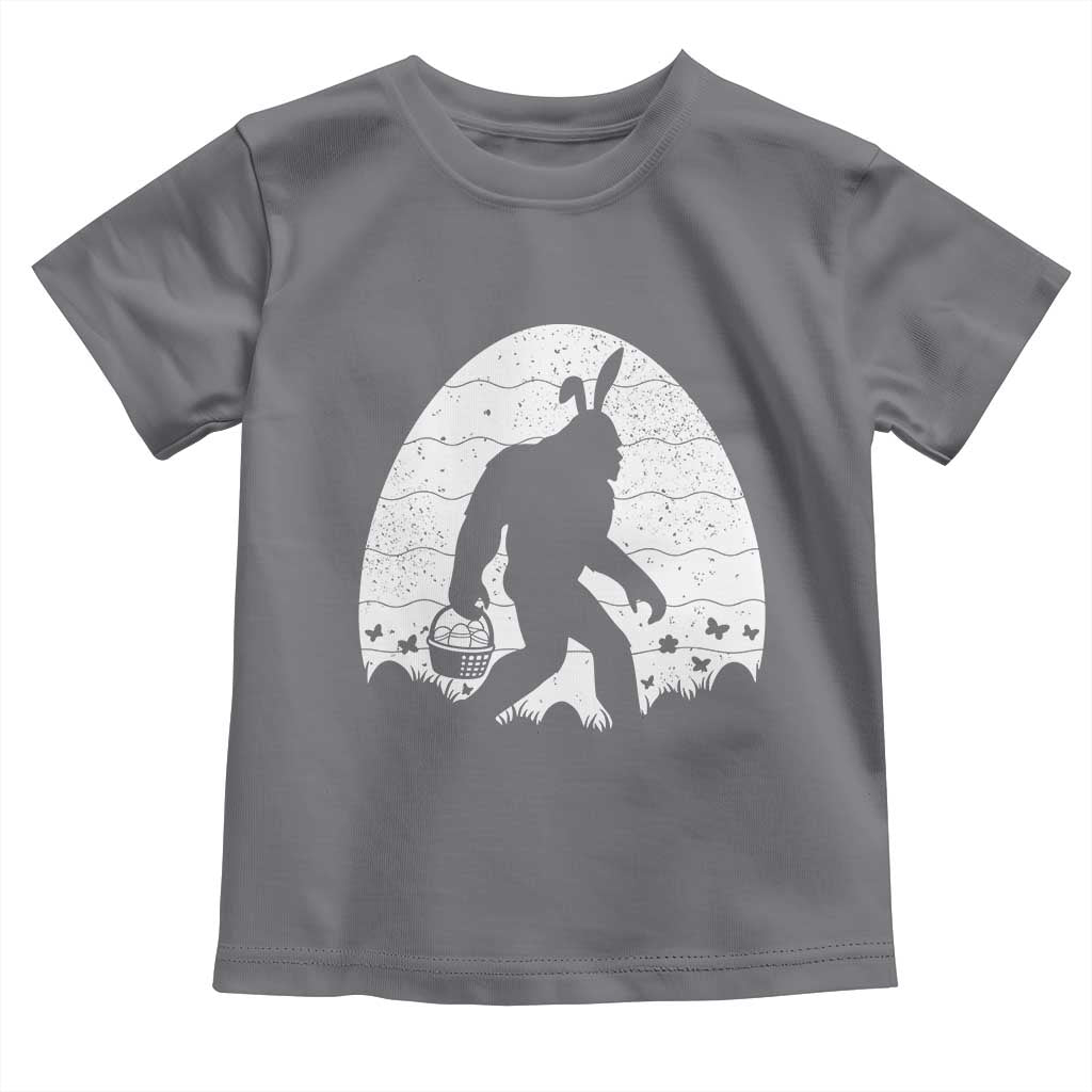 Funny Bigfot Easter Toddler T Shirt Sasquatch Rabbit Night Stroll Moon Egg TS14 Charcoal Print Your Wear