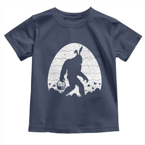 Funny Bigfot Easter Toddler T Shirt Sasquatch Rabbit Night Stroll Moon Egg TS14 Navy Print Your Wear