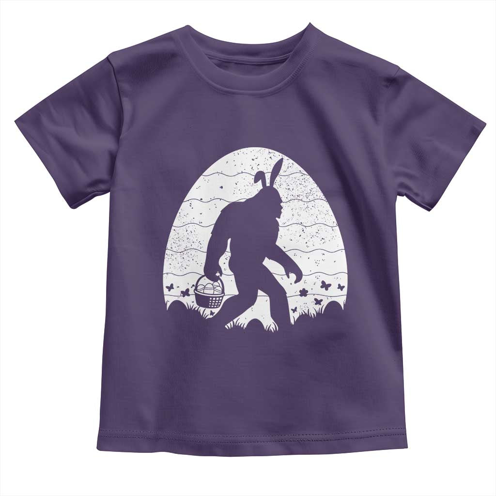 Funny Bigfot Easter Toddler T Shirt Sasquatch Rabbit Night Stroll Moon Egg TS14 Purple Print Your Wear