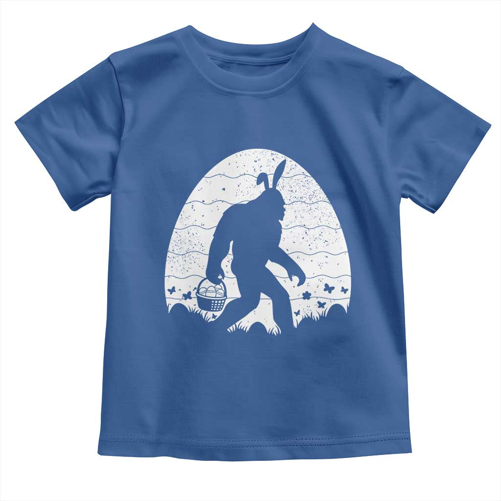 Funny Bigfot Easter Toddler T Shirt Sasquatch Rabbit Night Stroll Moon Egg TS14 Royal Blue Print Your Wear
