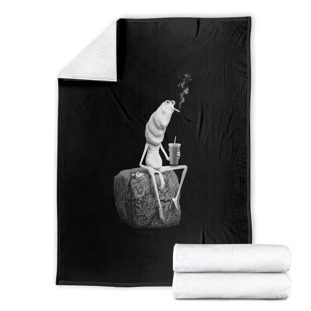 Marcus The Worm Diet Coke Throw Blanket Funny Drinking and Smoking Meme TS14 Black Print Your Wear