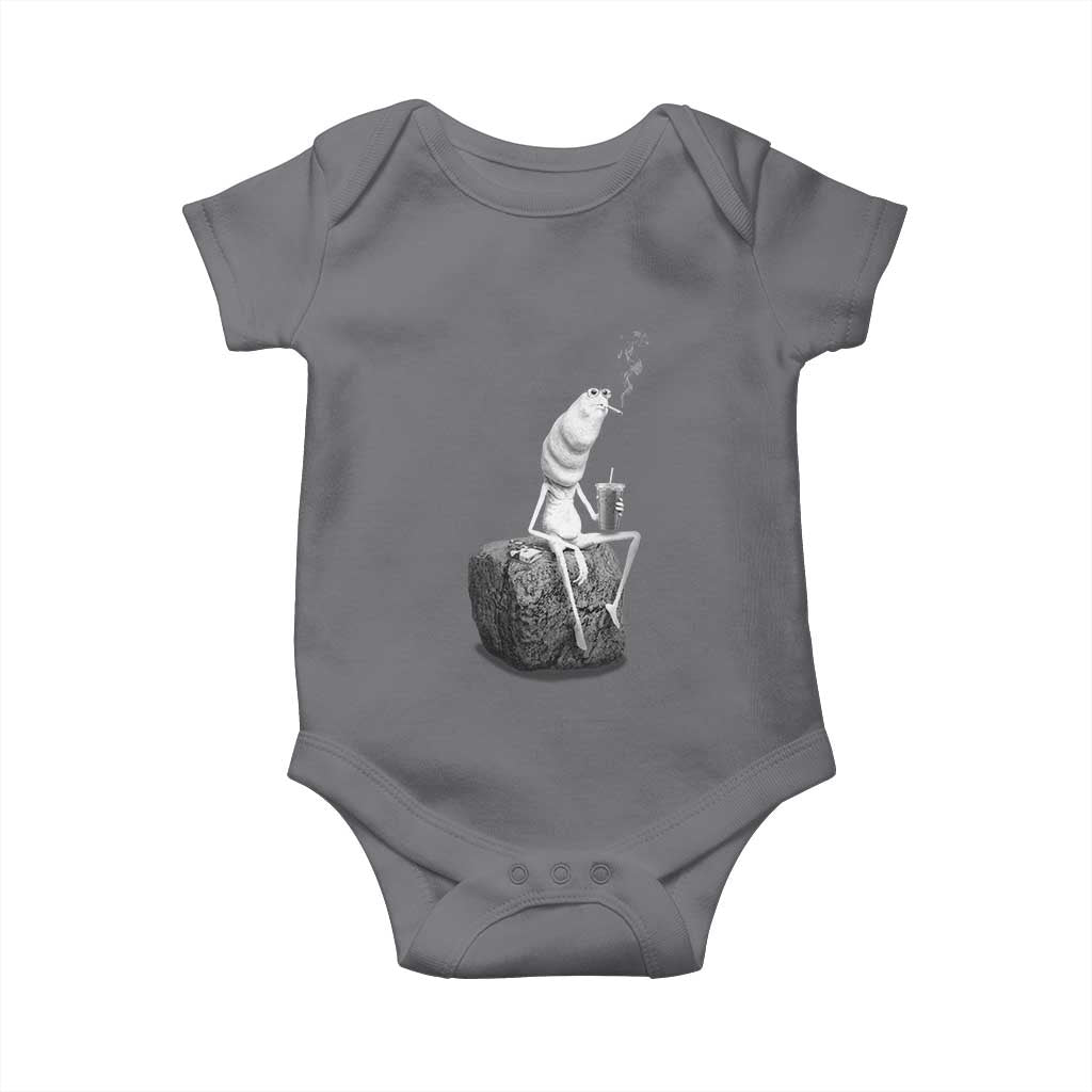 Marcus The Worm Diet Coke Baby Onesie Funny Drinking and Smoking Meme TS14 Charcoal Print Your Wear