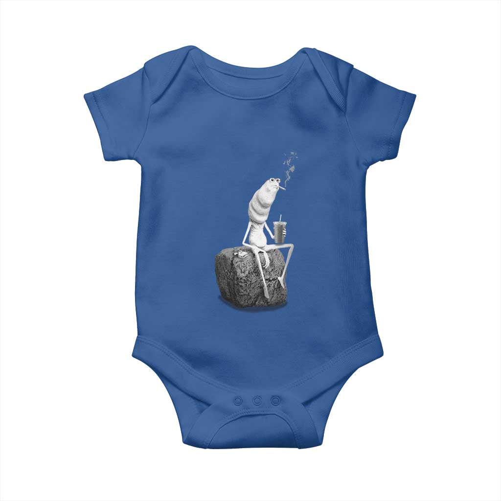 Marcus The Worm Diet Coke Baby Onesie Funny Drinking and Smoking Meme TS14 Royal Blue Print Your Wear