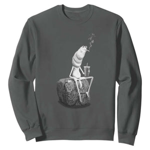 Marcus The Worm Diet Coke Sweatshirt Funny Drinking and Smoking Meme TS14 Dark Heather Print Your Wear