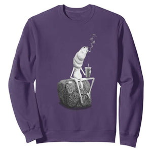 Marcus The Worm Diet Coke Sweatshirt Funny Drinking and Smoking Meme TS14 Purple Print Your Wear