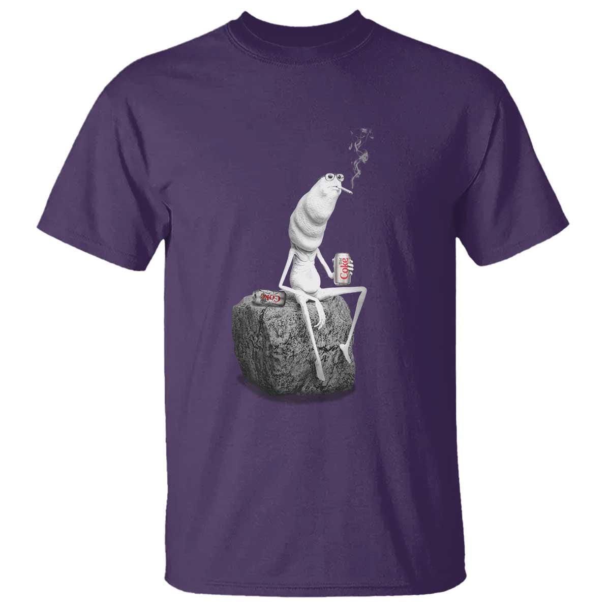 Marcus The Worm Diet Coke T Shirt Funny Drinking and Smoking Meme TS14 Purple Print Your Wear