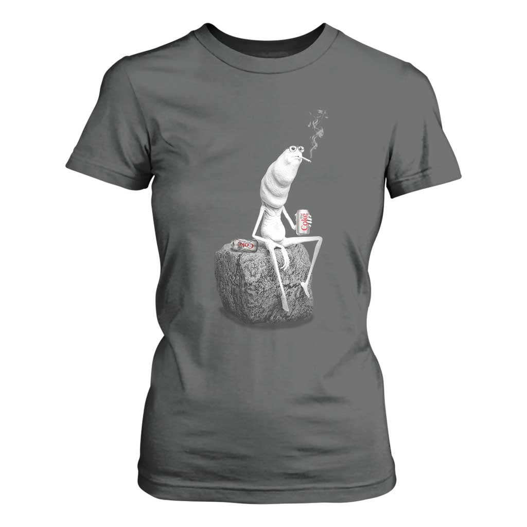 Marcus The Worm Diet Coke T Shirt For Women Funny Drinking and Smoking Meme TS14 Dark Heather Print Your Wear