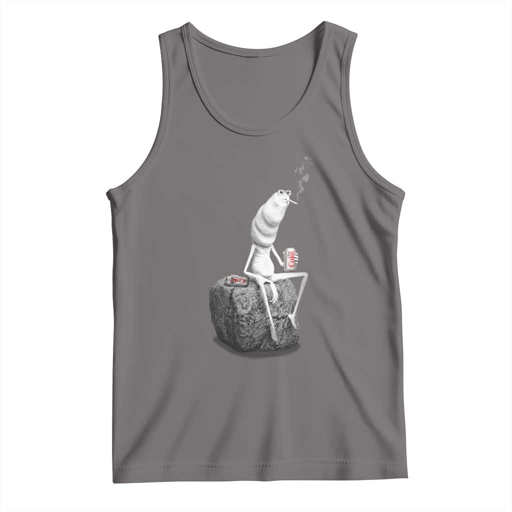 Marcus The Worm Diet Coke Tank Top Funny Drinking and Smoking Meme TS14 Deep Heather Print Your Wear
