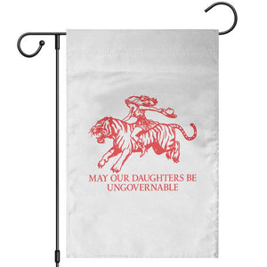 May Our Daughters Be Ungovernable Garden Flag Vintage Cowgirl Hell Cat Women Empowerment TS14 White Print Your Wear