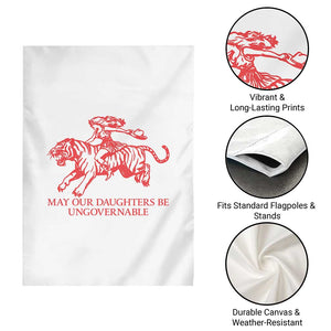 May Our Daughters Be Ungovernable Garden Flag Vintage Cowgirl Hell Cat Women Empowerment TS14 Print Your Wear