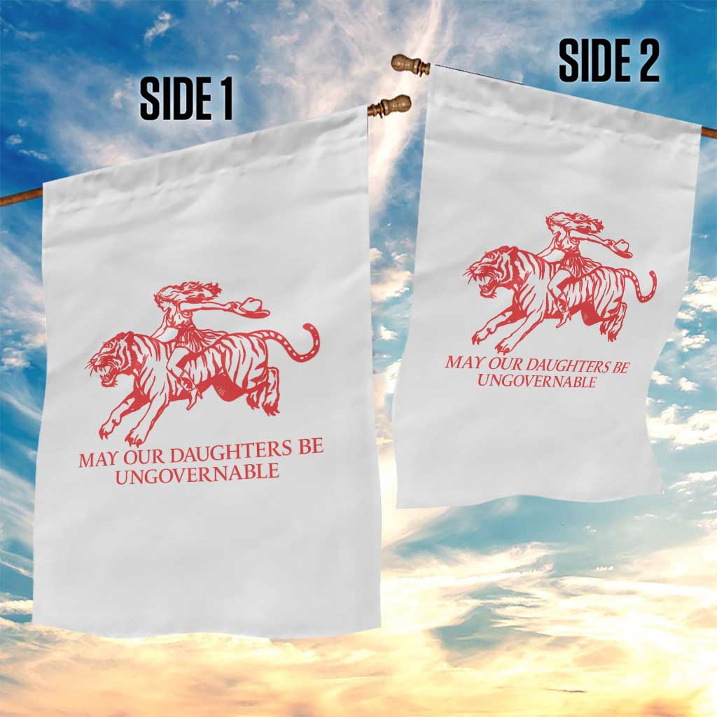 May Our Daughters Be Ungovernable Garden Flag Vintage Cowgirl Hell Cat Women Empowerment TS14 Print Your Wear