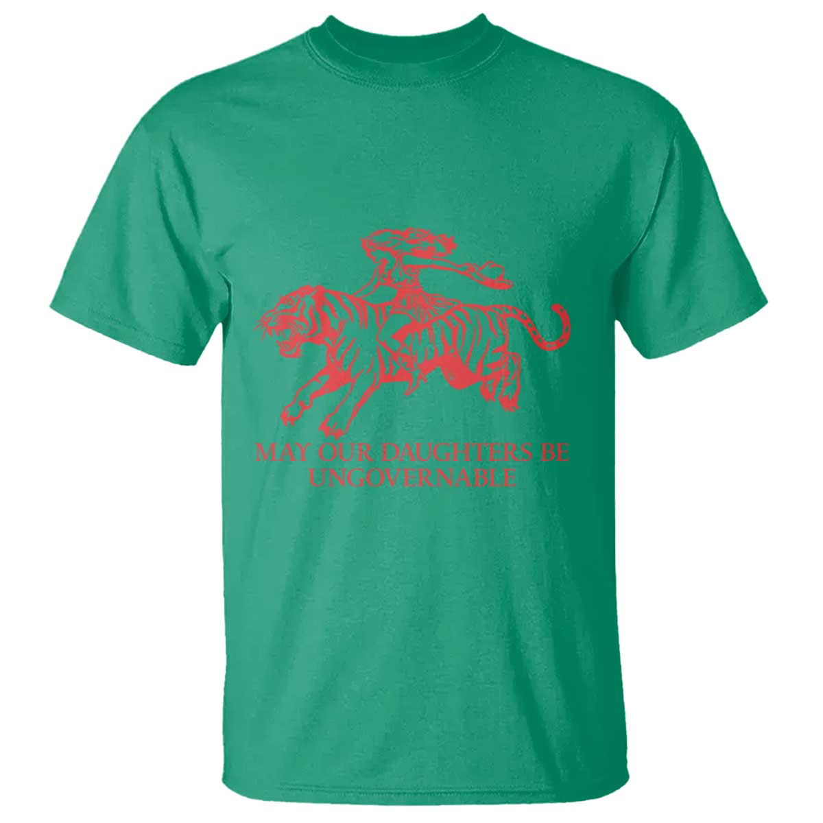 May Our Daughters Be Ungovernable T Shirt Vintage Cowgirl Hell Cat Women Empowerment TS14 Irish Green Print Your Wear
