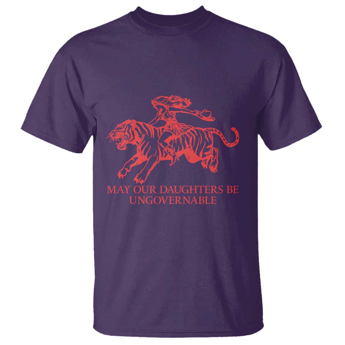May Our Daughters Be Ungovernable T Shirt Vintage Cowgirl Hell Cat Women Empowerment TS14 Purple Print Your Wear
