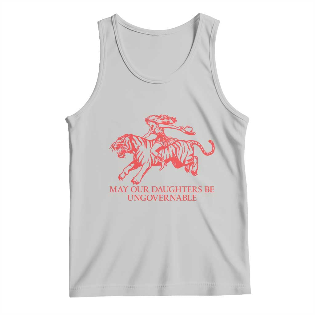 May Our Daughters Be Ungovernable Tank Top Vintage Cowgirl Hell Cat Women Empowerment TS14 Ash Print Your Wear