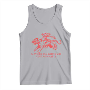 May Our Daughters Be Ungovernable Tank Top Vintage Cowgirl Hell Cat Women Empowerment TS14 Athletic Heather Print Your Wear