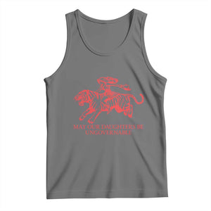 May Our Daughters Be Ungovernable Tank Top Vintage Cowgirl Hell Cat Women Empowerment TS14 Black Heather Print Your Wear