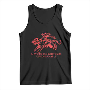 May Our Daughters Be Ungovernable Tank Top Vintage Cowgirl Hell Cat Women Empowerment TS14 Black Print Your Wear