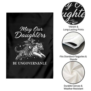 May Our Daughters Be Ungovernable Garden Flag Cowgirl Western Cowgirl Hell Cat Women's Rights TS14 Print Your Wear