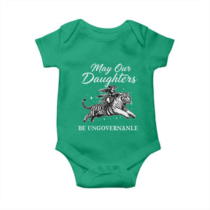 May Our Daughters Be Ungovernable Baby Onesie Cowgirl Western Cowgirl Hell Cat Women's Rights TS14 Irish Green Print Your Wear