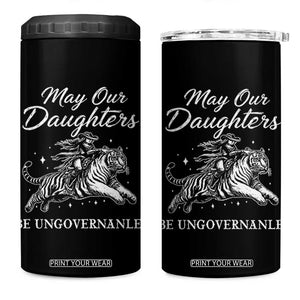 May Our Daughters Be Ungovernable 4 in 1 Can Cooler Tumbler Cowgirl Western Cowgirl Hell Cat Women's Rights TS14 One Size: 16 oz Black Print Your Wear