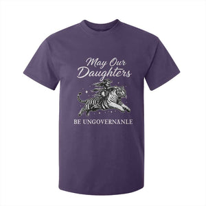 May Our Daughters Be Ungovernable T Shirt For Kid Cowgirl Western Cowgirl Hell Cat Women's Rights TS14 Purple Print Your Wear