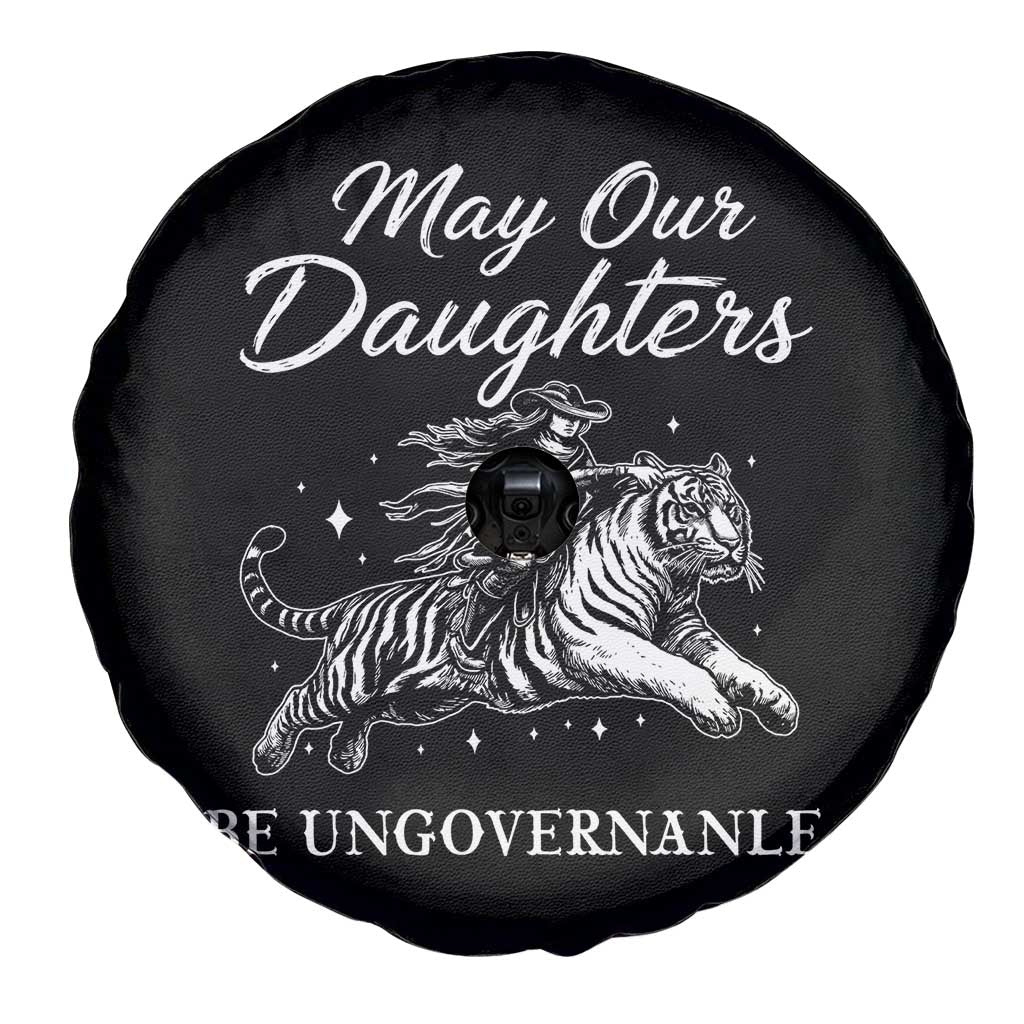 May Our Daughters Be Ungovernable Spare Tire Cover Cowgirl Western Cowgirl Hell Cat Women's Rights TS14 Print Your Wear