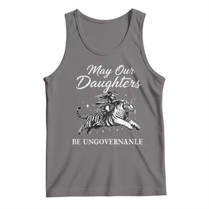 May Our Daughters Be Ungovernable Tank Top Cowgirl Western Cowgirl Hell Cat Women's Rights TS14 Deep Heather Print Your Wear