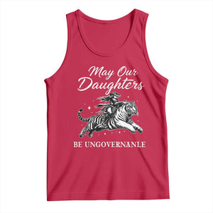May Our Daughters Be Ungovernable Tank Top Cowgirl Western Cowgirl Hell Cat Women's Rights TS14 Red Print Your Wear