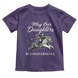 May Our Daughters Be Ungovernable Toddler T Shirt Cowgirl Western Cowgirl Hell Cat Women's Rights TS14 Purple Print Your Wear