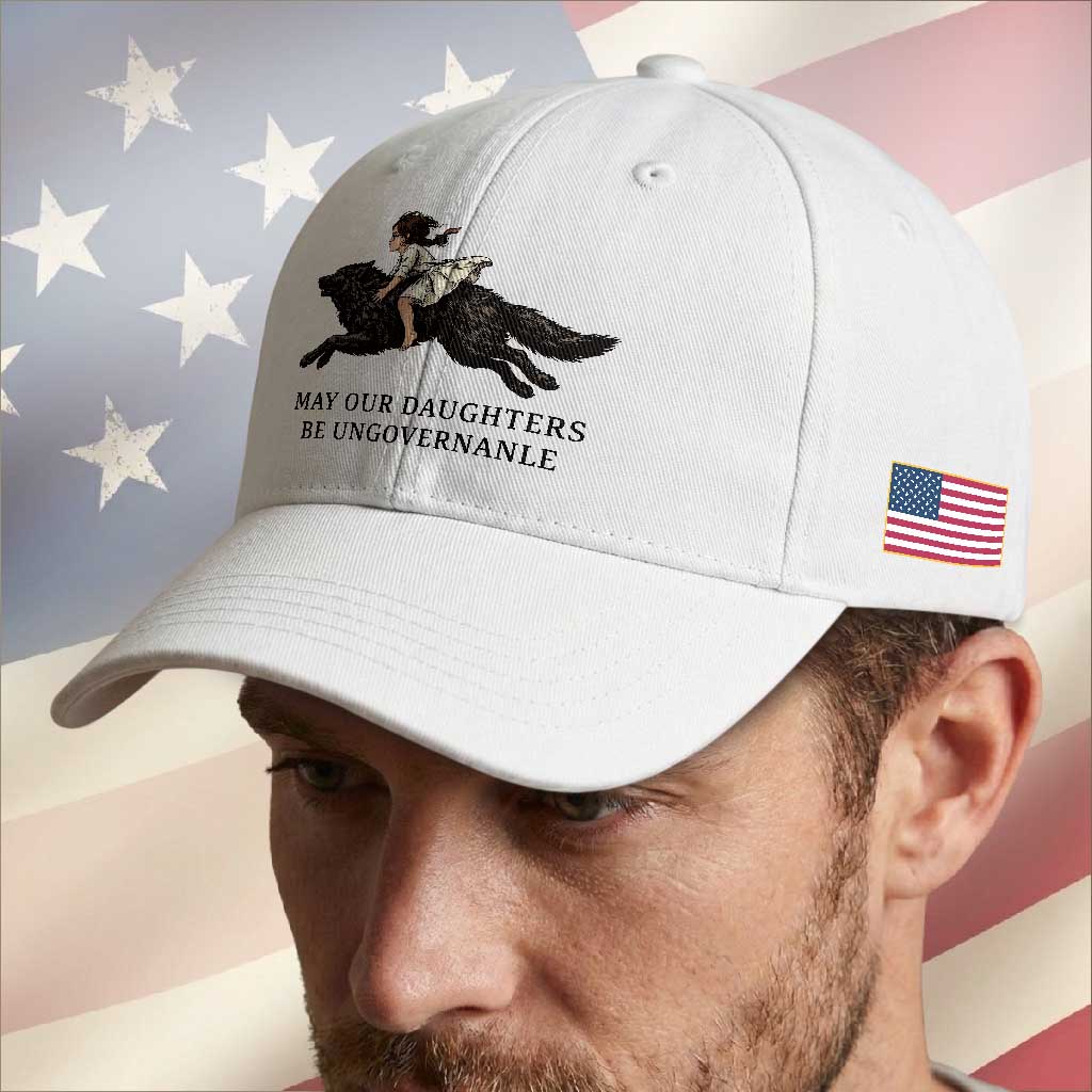 May Our Daughters Be Ungovernable Baseball Cap Girl Riding Wolf Activist Feminist Protest TS14 Print Your Wear