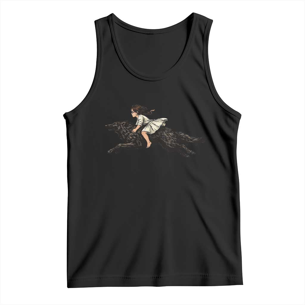 May Our Daughters Be Ungovernable Tank Top Girl Riding Wolf Activist Feminist Protest TS14 Black Print Your Wear