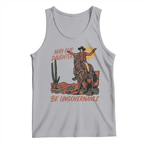 May Our Daughters Be Ungovernable Tank Top Retro Cowgirl Western Feminist Protest TS14 Athletic Heather Print Your Wear