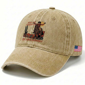 May Our Daughters Be Ungovernable Washed Cotton Baseball Cap Retro Cowgirl Western Feminist Protest TS14 Print Your Wear