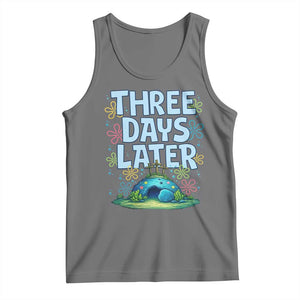 3 Days Later Tank Top Funny Easter Christian TS14 Black Heather Print Your Wear