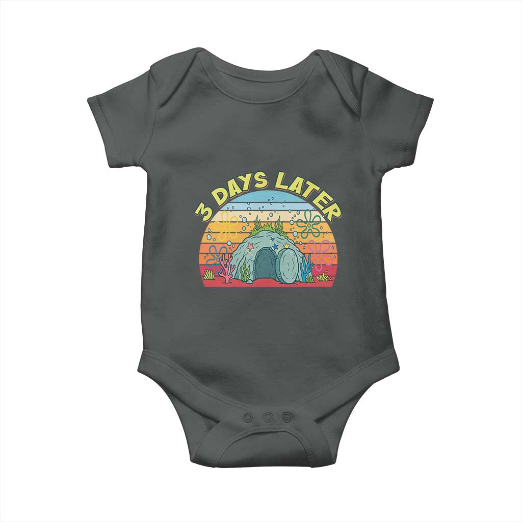 3 Days Later Christian Resurrection Baby Onesie Funny Easter Jesus Meme TS14 Dark Heather Print Your Wear