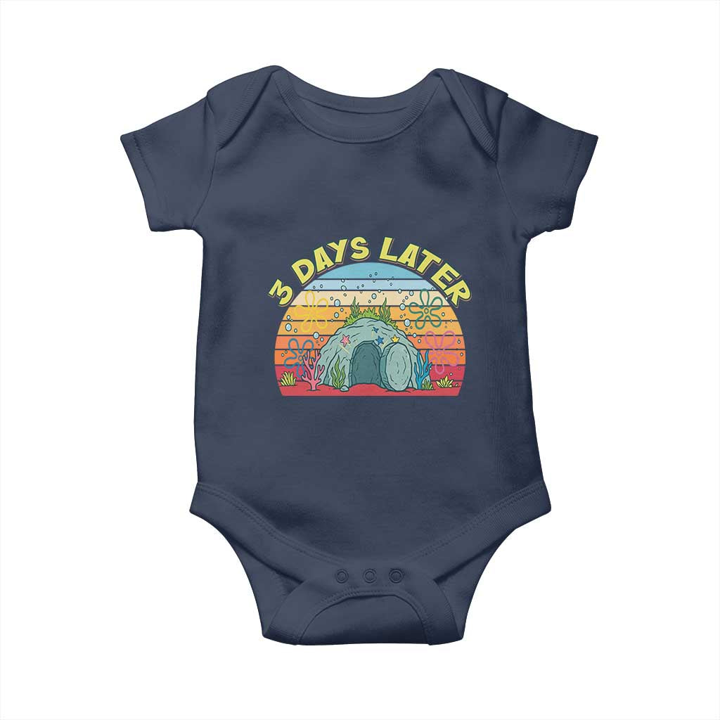 3 Days Later Christian Resurrection Baby Onesie Funny Easter Jesus Meme TS14 Navy Print Your Wear