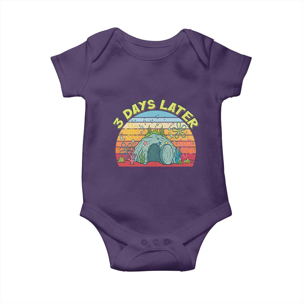 3 Days Later Christian Resurrection Baby Onesie Funny Easter Jesus Meme TS14 Purple Print Your Wear