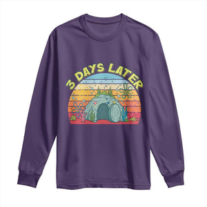 3 Days Later Christian Resurrection Long Sleeve Shirt Funny Easter Jesus Meme TS14 Purple Print Your Wear