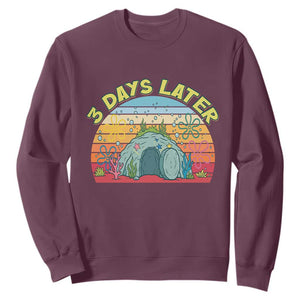 3 Days Later Christian Resurrection Sweatshirt Funny Easter Jesus Meme TS14 Maroon Print Your Wear