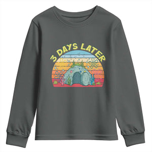 3 Days Later Christian Resurrection Youth Sweatshirt Funny Easter Jesus Meme TS14 Dark Heather Print Your Wear