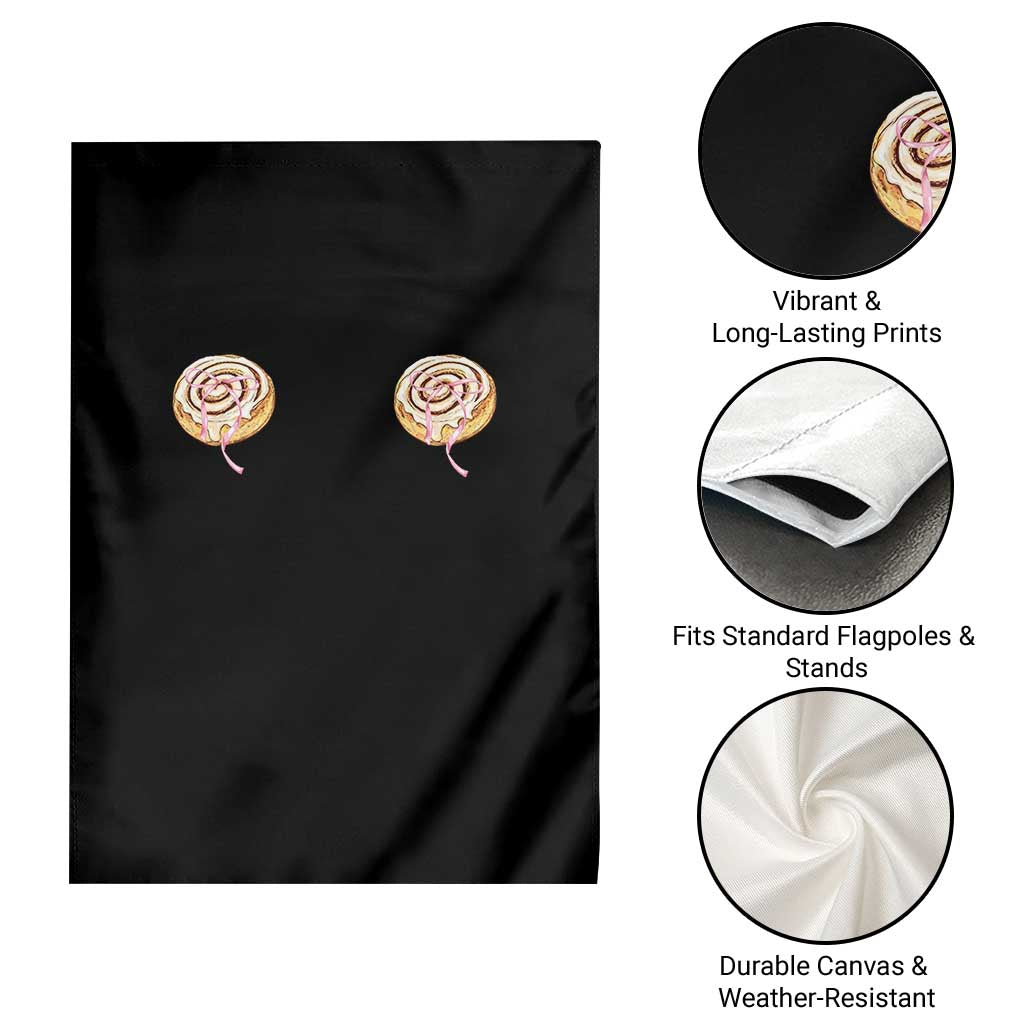 Funny Cinnamon Roll Garden Flag Double Bakery Meme TS14 Print Your Wear