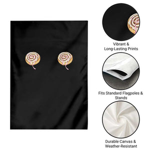 Funny Cinnamon Roll Garden Flag Double Bakery Meme TS14 Print Your Wear