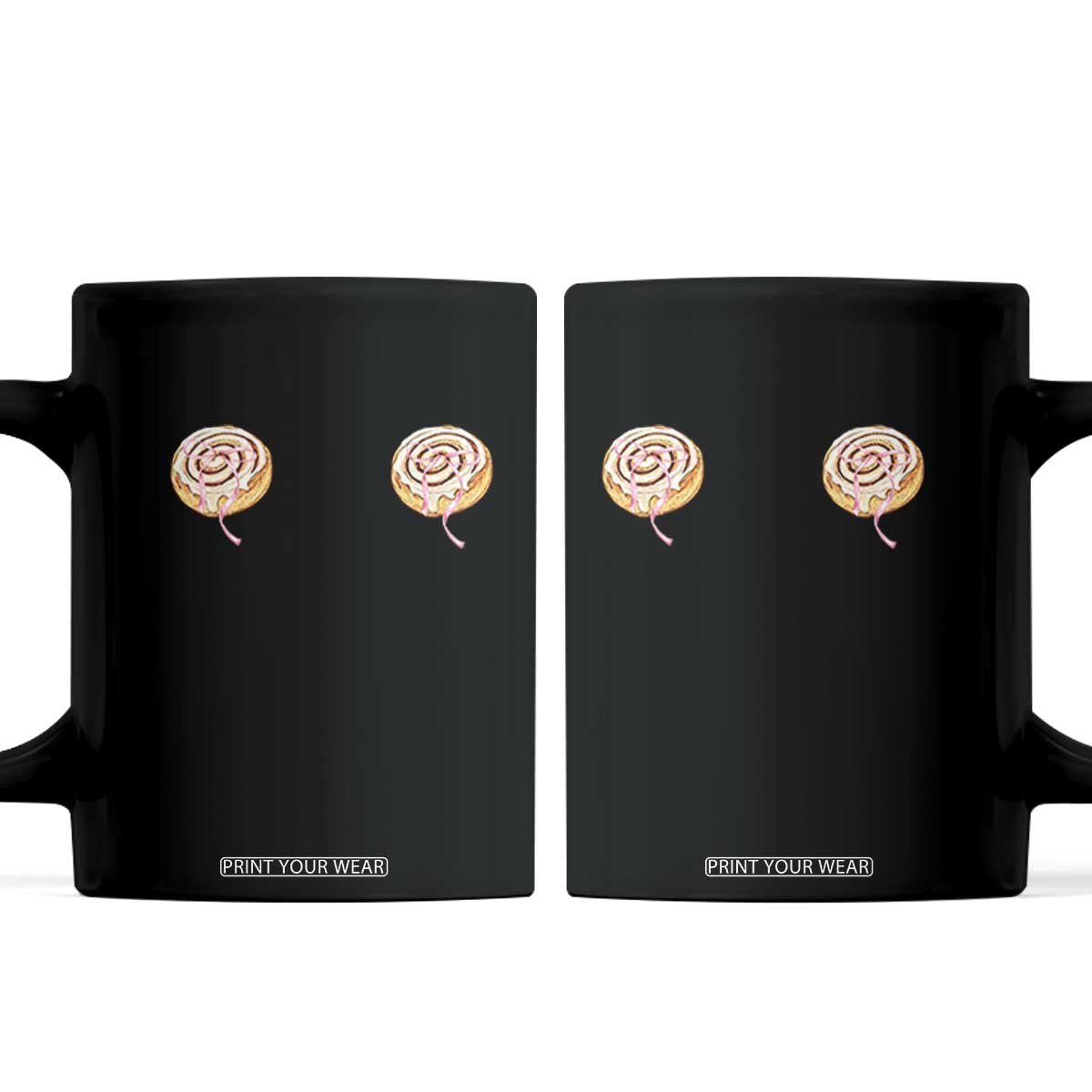 Funny Cinnamon Roll Coffee Mug Double Bakery Meme TS14 Black Print Your Wear