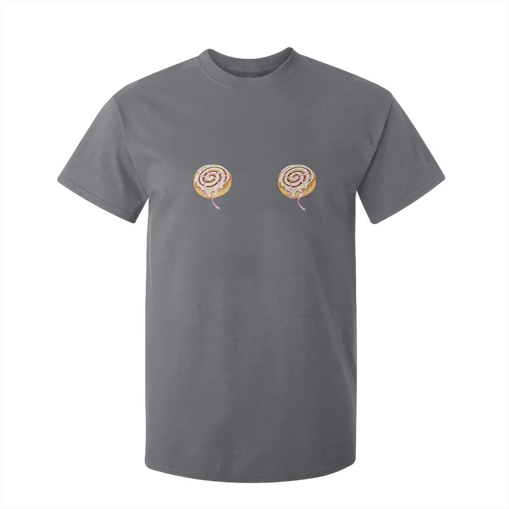 Funny Cinnamon Roll T Shirt For Kid Double Bakery Meme TS14 Charcoal Print Your Wear
